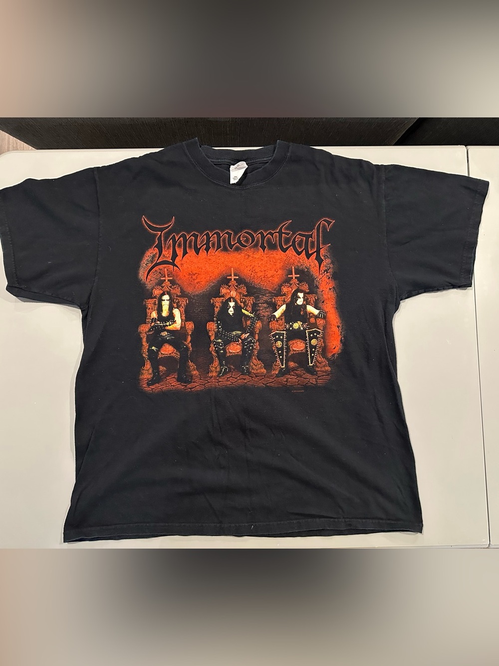 Vintage 2003 Immortal Demons Of Black Metal Anvil T Shirt Size Mens XL